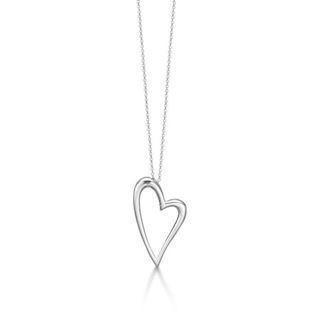 Aagaard Sterling sølv collier, hjerter med blank overflade, model 11303241-45