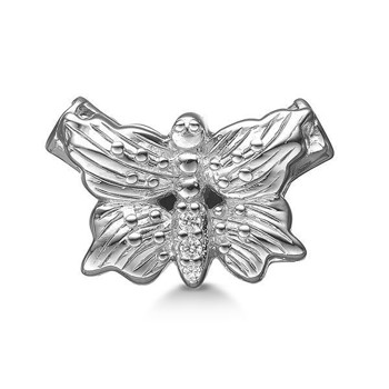 Aagaard Sterling sølv smykkelås, Butterfly med blank overflade, model 1316,25, S