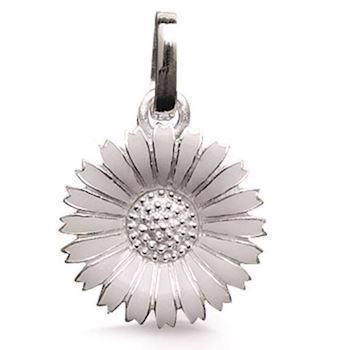 Aagaard Sterling sølv Ø25 mm marguerite vedhæng, med blank overflade