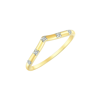 Ring i 14 karat guld med gul zirkonia – Støvring Design