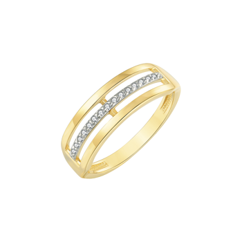 Ring i 14 karat guld med gul zirkonia – Støvring Design