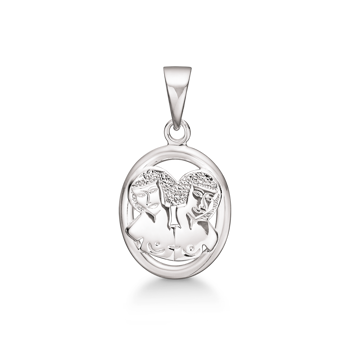 Vedhæng i sterling sølv med stjerne, 13 x 12,5 mm – Støvring Design
