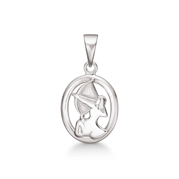 Vedhæng i sterling sølv med stjerne, 13 x 12,5 mm – Støvring Design