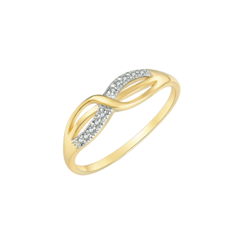 Ring i 14 karat guld med gul zirkonia – Støvring Design