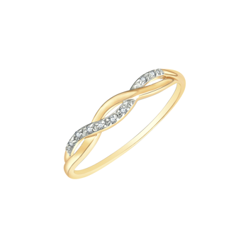 Ring i 8 karat guld med gul zirkonia – Støvring Design
