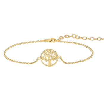 Model 65223600, Livets Træ armbånd 17+4 cm fra Støvring Design i 8kt. guld