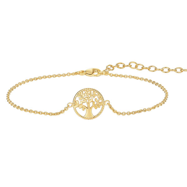 Model 65223600, Livets Træ armbånd 17+4 cm fra Støvring Design i 8kt. guld