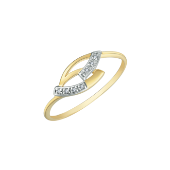 Ring i 8 karat guld med gul zirkonia – Støvring Design