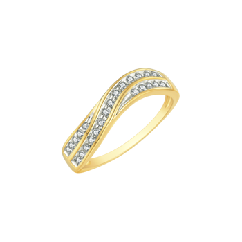 Ring i 14 karat guld med gul zirkonia – Støvring Design