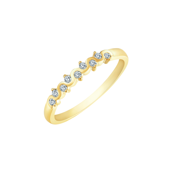 Ring i 8 karat guld med gul zirkonia – Støvring Design