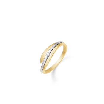 Ring i 14 karat guld med gul dråbe zirkonia – Støvring Design