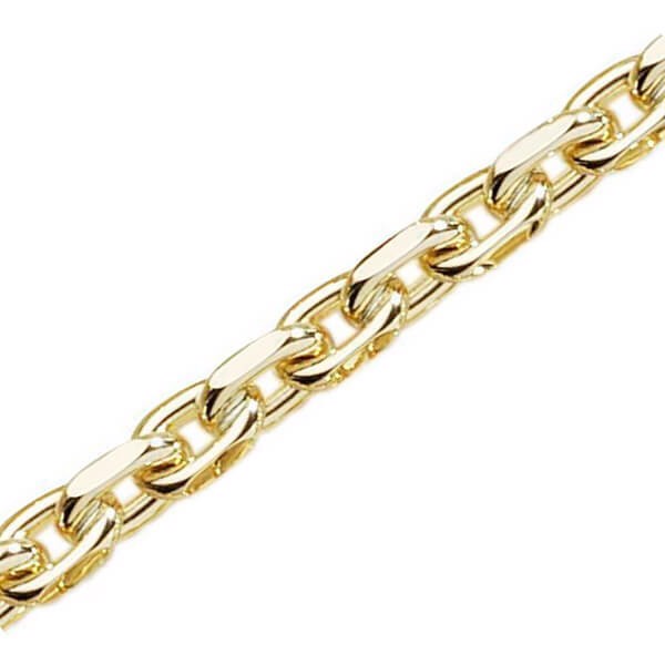 8 kt Anker Facet Guld halskæde, 50 cm og 1,4 mm (Tråd 0,50)
