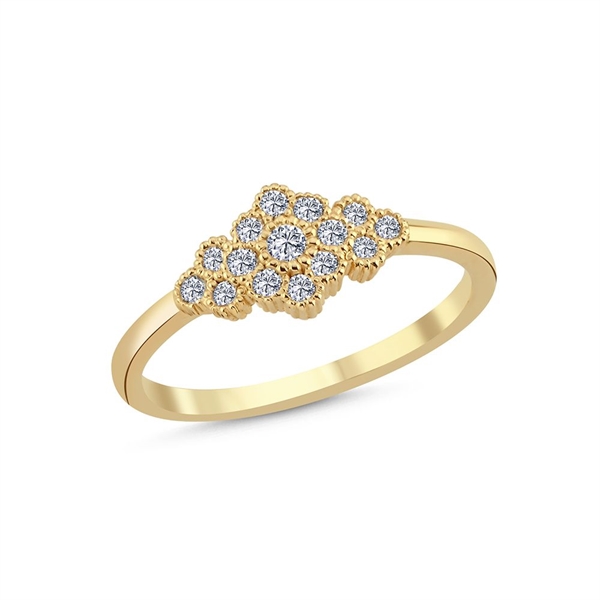 Athene fingerring, med i alt 0,23 ct diamanter i 14 kt guld