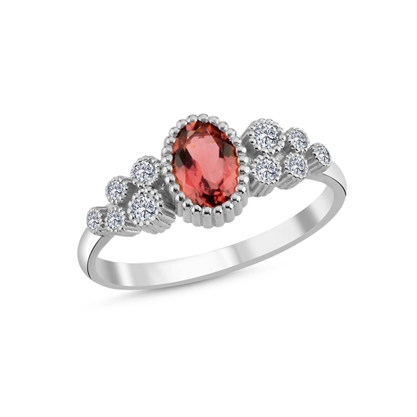 Athene fingerring, med i alt 0,16 ct diamanter i 14 kt hvidguld