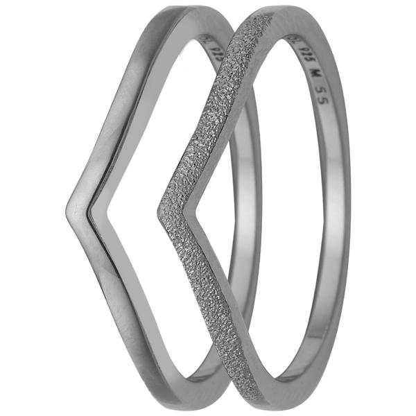 Køb model 2.21.A-55, to enkelte ringe i elegant design og med blank og mat overflade her hos Houmann.dk