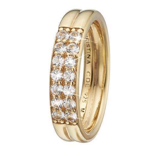 Christina Eternity Topaz ring – forgyldt sølv