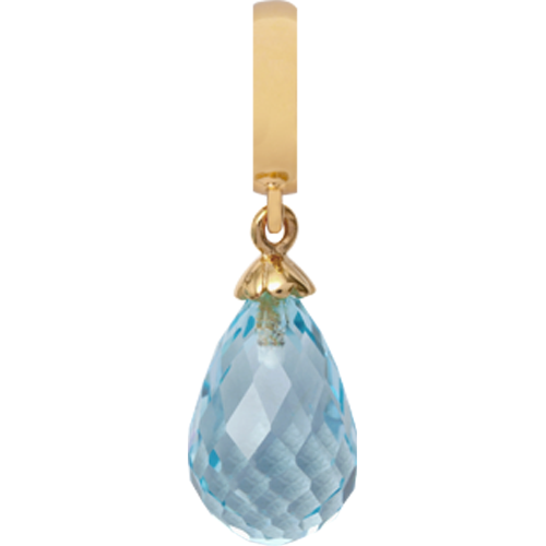 Christina Collect Drop Sky charm – forgyldt sølv, 6 mm til Classic læderarmbånd