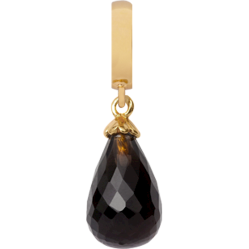 Christina Collect Drop Smokey charm – forgyldt sølv, 6 mm til Classic læderarmbånd