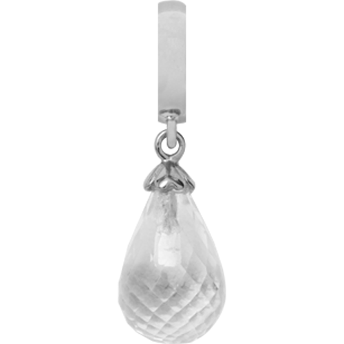Christina Collect Drop Crystal charm – sølv, 6 mm til Classic læderarmbånd