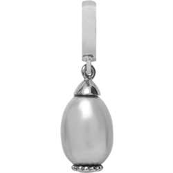 Christina Pearl Dream 08 Grey charm – sølv, 6 mm til Classic læderarmbånd