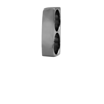 Christina Collect samle-ring charm – sort sølv, 6 mm til Classic læderarmbånd