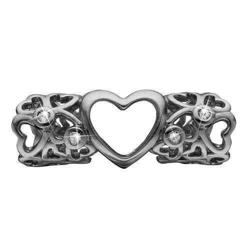 Christina Forever Ever charm – sort sølv, 6 mm til Classic læderarmbånd