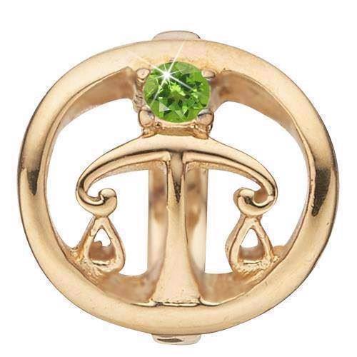Christina Stjernetegn Vægt charm – forgyldt sølv, 6 mm til Classic læderarmbånd