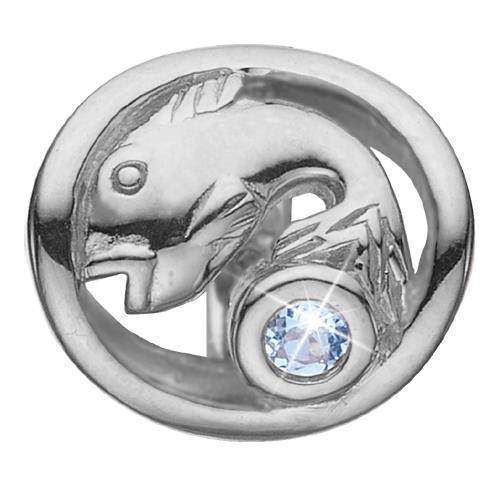Christina Stjernetegn Fisk charm – sølv, 6 mm til Classic læderarmbånd
