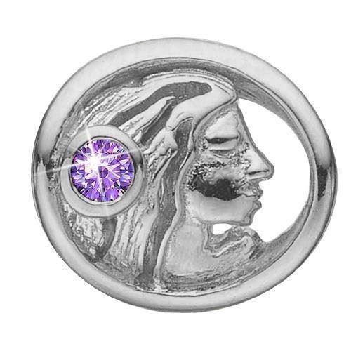 Christina Stjernetegn Jomfru charm – sølv, 6 mm til Classic læderarmbånd
