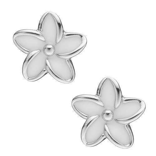 Christina Enamel Flowers ørestikker – sølv