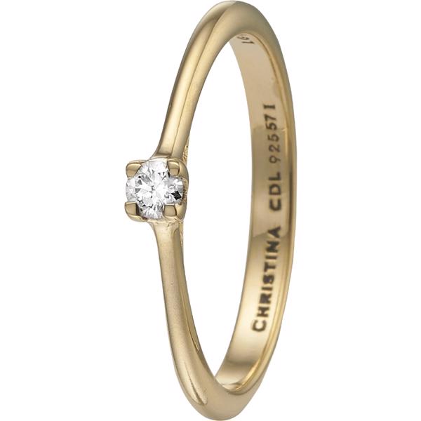 Køb model 8.1.B-55, klassisk solitaire ring med 0,10 ct labgrown diamant her hos Houmann.dk