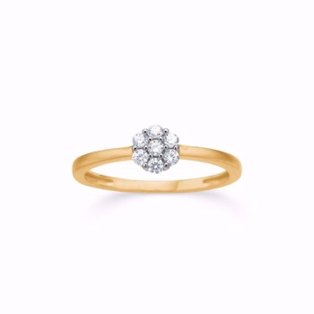 Blomster Roset Ring I 8 Karat Guld