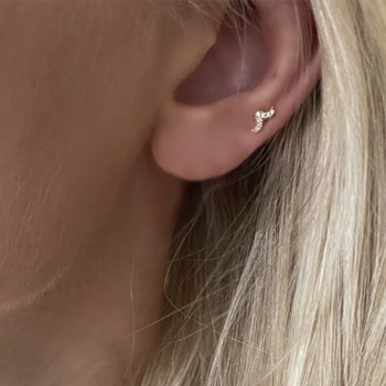 Model EGP011222-16, Norma Petite - Smukke forgyldte ørestikker, NAVA Cph 7 mm