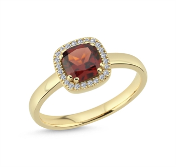 Grace fingerring, med i alt 0,12 ct diamanter i 14 kt rødguld