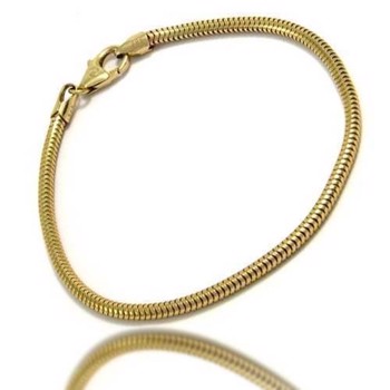 8 kt slange armbånd og halskæde, 2 bredder og flere længder