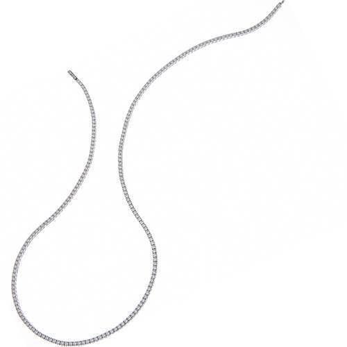 Hvidgulds halskæde i 18 karat med 189 stk 0,02 ct Top Wesselton VVS/VS brillanter, 42 cm