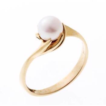 Ring i 8 karat guld med perler, 6,0 mm – Lund Copenhagen