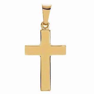 Vedhæng med kors i 14 karat guld, 18x12 mm – Lund Copenhagen