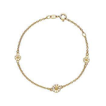 Armbånd med marguerit i forgyldt sterling sølv – Lund Copenhagen