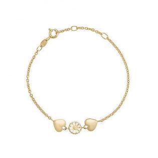 Armbånd med marguerit i forgyldt sterling sølv – Lund Copenhagen