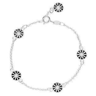 Armbånd med blomst i sterling sølv, 7,5 mm – Lund Copenhagen