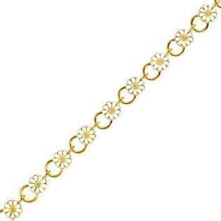 Armbånd med blomst i forgyldt sterling sølv, 7,5 mm – Lund Copenhagen