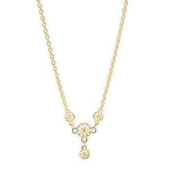 Collier med marguerit i forgyldt sterling sølv, 45 cm – Lund Copenhagen