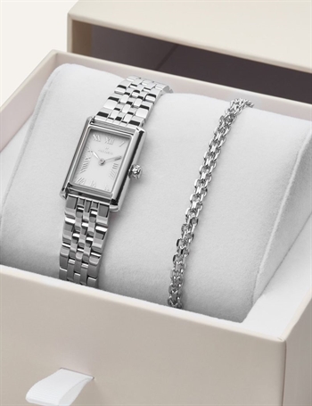Mockberg Timeless Darling Combo Silver Quartz Dame m/lænke - Mockberg hos Houmann.dk