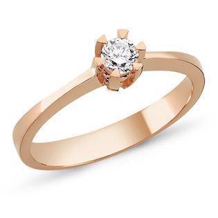 STAR rosa guld fingerring med diamanter fra 0,03-0,20 carat