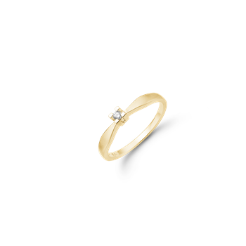 Aagaard 8 karat Diamant Ring 1x0,05ct Wesselton SI 4/grab i 8 karat guld