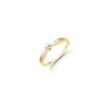 Aagaard 8 karat Diamant Ring 1x0,03ct Wesselton SI i 8 karat guld