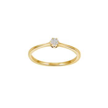 Ring i 14 karat guld med diamant 0,03 ct W/SI fra Siersbøl – forhandlet hos Houmann.dk