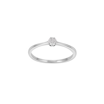 Ring i 14 karat hvidguld med diamant 0,03 ct W/SI fra Siersbøl – forhandlet hos Houmann.dk
