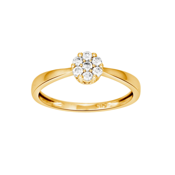 Ring i 14 karat guld med diamant 0,14 ct W/SI fra Siersbøl – forhandlet hos Houmann.dk